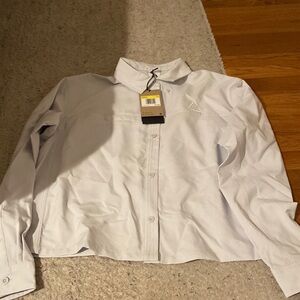 Nike light blue button down